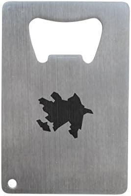 Azerbaijan Bottle Opener, Stainless Steel Credit Card Size, Bottle Opener For Your Wallet, Credit Card Size Bottle Opener