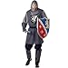 California Costumes Men's Valiant Knight Costume, Black/Silver, Large