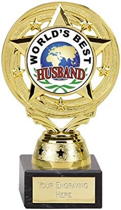 World's Best Husband Trophy 14cm with Free Engraving up to 45 Letters