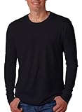 Next Level Premium Fitted Long-Sleeve Crew, Black, Large