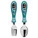 Zak Designs Moana 3 Section Divided Plated + Utensil Set for Toddlers, Moana 3pc