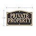 Whitehall Products Private Property Wall/Lawn Statement Plaque, Black/Gold