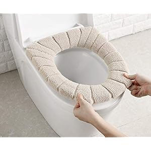 Hwjmy Badkamer Toilet Seat Vulling Zachte Warmer Mat Cover Pad Kussen Stoelhoezen (Kleur: Zoals getoond)