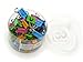 CP-nine Smiling Binder Clips ,19mm ,Assorted Colors ,40 Clips per Tub (8487)