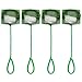 4 Pcs Aquarium Fish Net, 4 Inch Quick Catch Mesh Nylon Fishing Nets with Plastic Handle - Green