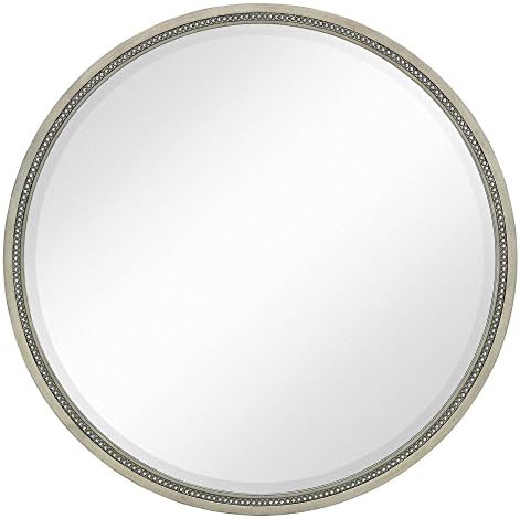 Majestic Mirror Round Leaf Decorated Framed Wall Mirror - 36W x 36H in.