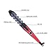 Curling Iron Anti-scalded Curling wand Spiral Hair Curler with Ceramic Coating (Ferrari Red)
