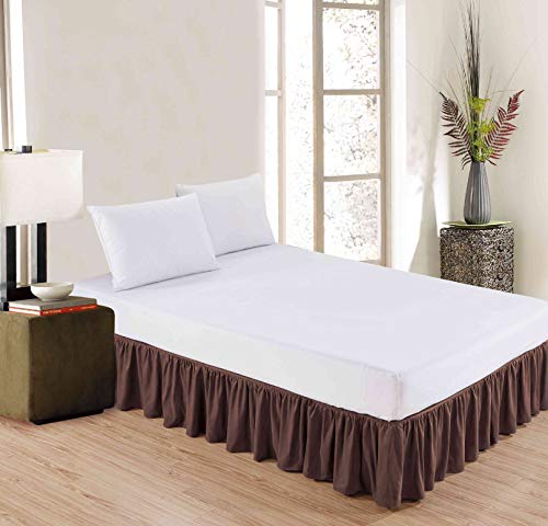 Sheets & Beyond Wrap Around Solid Luxury Hotel Quality Fabric Bedroom Dust Ruffle Wrinkle and Fade R - //medicalbooks.filipinodoctors.org