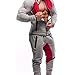 Ouber Men's Fitted Jogger Pants Gym Workout Running Sweatpants with Zipper Bottom (Gray,XL)