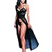 Women Christmas Xmas Black Ribbon Bowknot Babydoll Sleepwear Lingerie Chemises Set