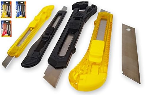 Jumbo & Mini Multipurpose Cutter With 6 Snap-Off Blade Refill(18mm) Color May Vary. Plus Free Bonus 1 Hand Wipes (Pocket Size).