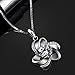 B.Catcher Silver Necklace for Women Clover Pendant Necklace 925 Sterling Silver Cubic Zirconia with 45cm Chain