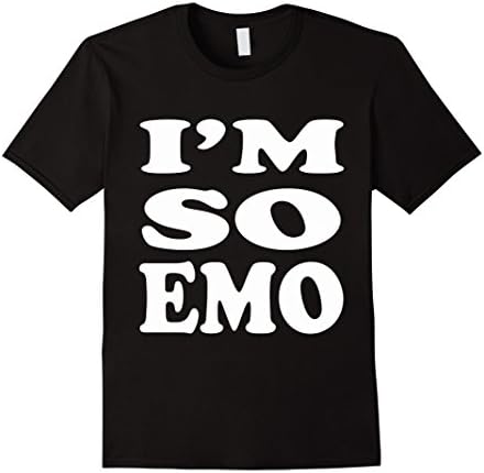 Men's I'M SO EMO Funny Expressive T shirt Medium Black