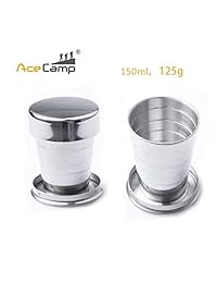 AceCamp Llavero telescópico de acero inoxidable, p