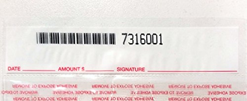 Service Central CA B511A Clear 6 x 9 PermaLok Cash Transmittal bag for Cash Drop, 50 / pack
