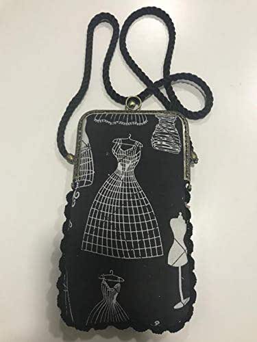 Funda de gafas o móvil con cordón hecho a mano tela maniquí: Amazon.es
