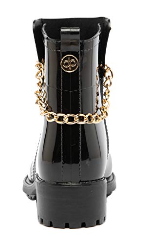 dripdrop Women's Ankle Rain Boots Waterproof Slip On Glossy Short Booties Girls Footwear