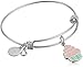 Halos & Glories Cupcake Shiny Silver Bangle Bracelet