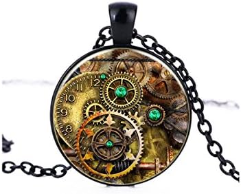 Steampunk Gear Dial Necklace Handmade Steampunk Pendant Jewelry