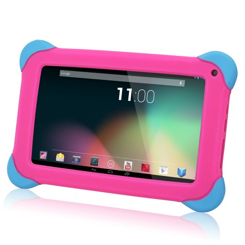TabSuit Silicone Rubber Gel Soft Skin Case Cover for Dragon Touch M7, Dragon Touch K7, Astro Tab A724 Android Tablet and more 7'' Tablets (Pink)
