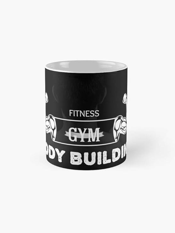 BODY BUILDING GYM Unique Coffee Mug White