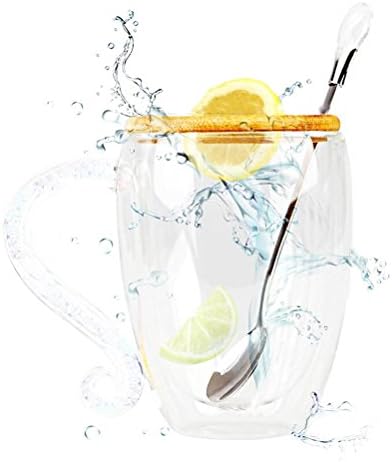 Glassware Drinking Set Insulated Tumbler-Aquarius Twelve Constellation-Tea Mug Cup Set Unique Luxury Gift Box for Men Women Juice Tea Wine Drink(Unique Handle White Diamond)12oz