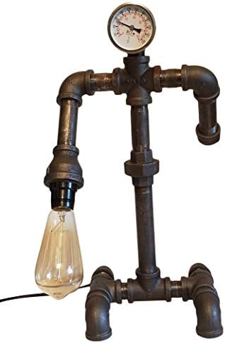 Mr Willies Robot-01 Industrial Pipe Desk Lamp, Bronze