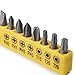 Pevor 10Pcs Screwdriver and Bit Set, 1/4-Inch Drive, L-shaped Extension Handle Double Head Hex Socket Wrench Screwdriver Flat Philips Torx screwdriver Bits Kit