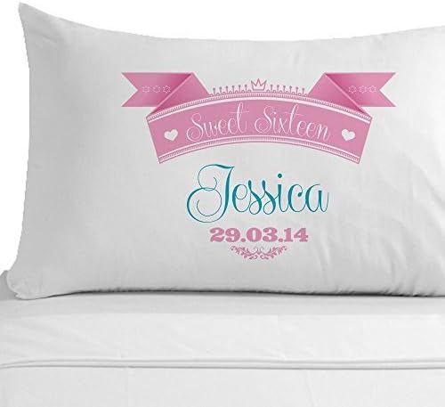 Amazon Com Hiusan Sweet Sixteen Pillowcases White Cotton Zipper
