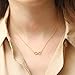 Charm Pendant Necklace, 14K Gold Plated Dainty Chain Necklace Infinity Lovely Knot Necklaces for Women
