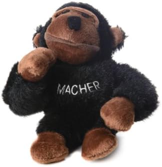 Chewish Treat Macher Gorilla Squeaker Plush Dog Toy, 6 by 3 by 8-Inch, Dark Brown