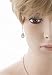 Accessoriesforever Bridal Wedding Prom Jewelry Set Necklace Earring Crystal Rhinestone LG V Drop Silver