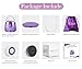 Sonic Facial Cleansing Brush, QQcute Waterproof Face Brush, Smart Timer, Wireless Charging Face Scrubber with 3 Modes and 2 Brush Heads for Deep Cleansing, Exfoliating Galvanic Machines, Purple