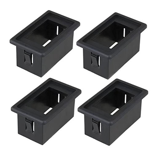 Carviya 4 Pack Rocker Switch Panel Housing kit Separate Fireproof ABS Plastic Switch Holder, 4 Pcs