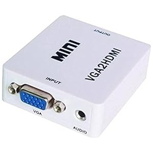 PremiumAV MST-722-7_DR Portable Ultra HD VGA to HDMI Converter (White)