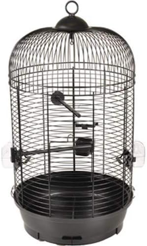 Flamingo Sanna 2 110114 Parakeet Cage 34 x 34 x 67 cm, Black, 35 × 35 × 67 cm