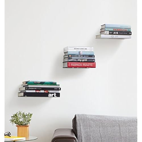 Umbra Conceal Floating Bookshelf, Small, Silver, Set of 3 Home & Kitchen, Home Décor, Home Décor Accents, Floating Shelves