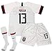 Sworldjs 3PCS #13 Alex Morgan Home Soccer Shirt for Youth and Kids with Shorts and Socks White