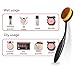 EPRHAN Oval Makeup Brush Black Perfect Make up Brush for Your Concealer, Loose powder Brush Contour Kit and Face Powder Foundation