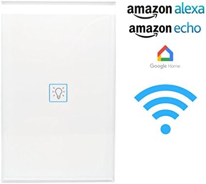 Schlau Smart Light Switch Wi-Fi Switch Wall Wireless Switch Compatible With Amazon Alexa, Echo and Google,Remote Control Your Fixtures From Anywhere,Timing Function,Overload Protection,No Hub Required