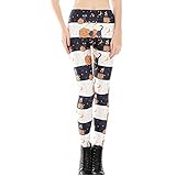 JOYHY Women's Plus Size High Waist Printed Leggings Pants Footless Tights