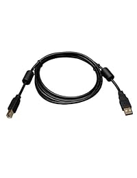 tripp lite USB 2.0 a b Cable de dispositivo oro chokes de ferrita a macho a B macho, Negro 6 patas
