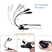 iGoober Rechargeable Music Stand Light, Clip on Reading Light, 8 LED Book Lamp, 3-Level Brightness for Eye Protection, Perfect for Piano, Orchestra, Bookworms, Craft (White & Warm, Dual Arm)
