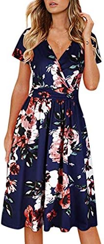 Daylin Women Dress Pleated Damask Printing Short Sleeve Bohemia Beach Evening Party Mini Club Dress
