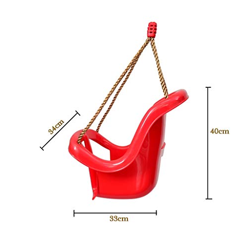 xiaodou Gartenschaukel Kindersitz-Schaukel Kunststoffstuhl mit hoher Rückenlehne Sicherer und haltbarer Indoor… – Bild 3