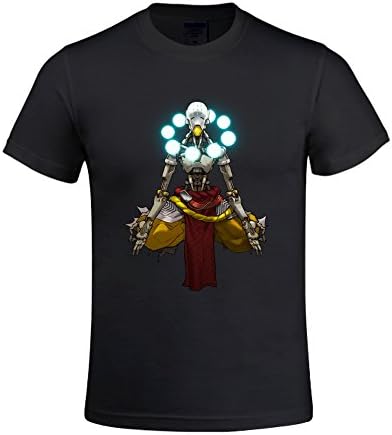 Ninoo Zenyatta Overwatch Hero Never DieDesign Crew Neck T shirt for Men Black