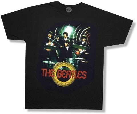 Adult The Beatles "Live On" Black T-Shirt (Medium)