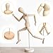 Drawing Manikin Wooden Mannequin Wood Artist Figure Doll Model with Flexible Posable Joints for Sketching Charcoal Home Office Desk Decoration Children Toys Gift 12''Female