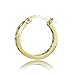 Hoops & Loops Gold Flash Sterling Silver Cubic Zirconia Inside Out Channel-Set 15mm Round Hoop Earrings