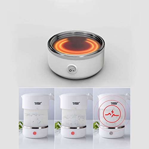 Uplord Portable Foldable Electric Kettle-Adjustable Water Boiler for Travel & Camping,Food-Grade Silicone Material,with Multi-Function Conversion Plug